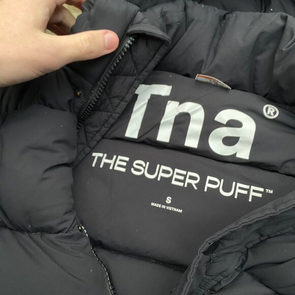TNA The Super Puff Jacket Small Black Coat SEE DESCRIPTION - Picture 11 of 12